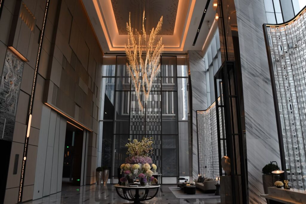 New Luxury Hotels in China: Emerging Gems Redefining the Hospitality Scene Modern luxury hotel lobby in China, an emerging gem redefining the hospitality scene