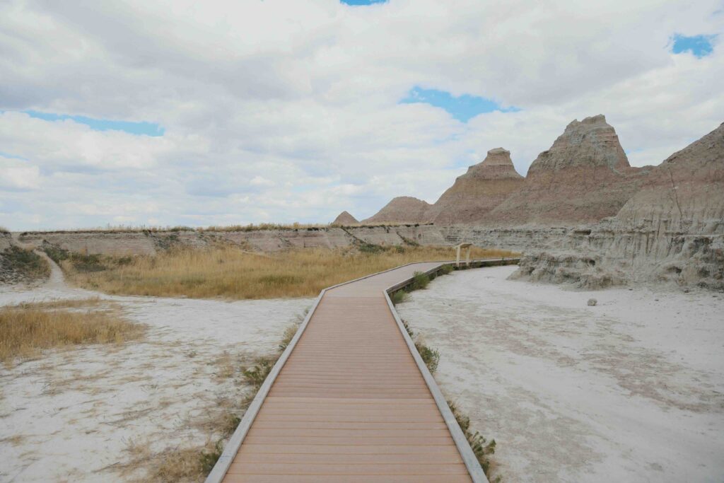 Boardwalk in Badlands National Park, South Dakota, family-friendly affordable adventure