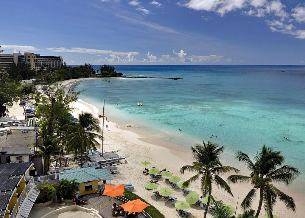 Vibrant shores of Carlisle Bay in Barbados, clearly one of the best caribbean islands to visit 