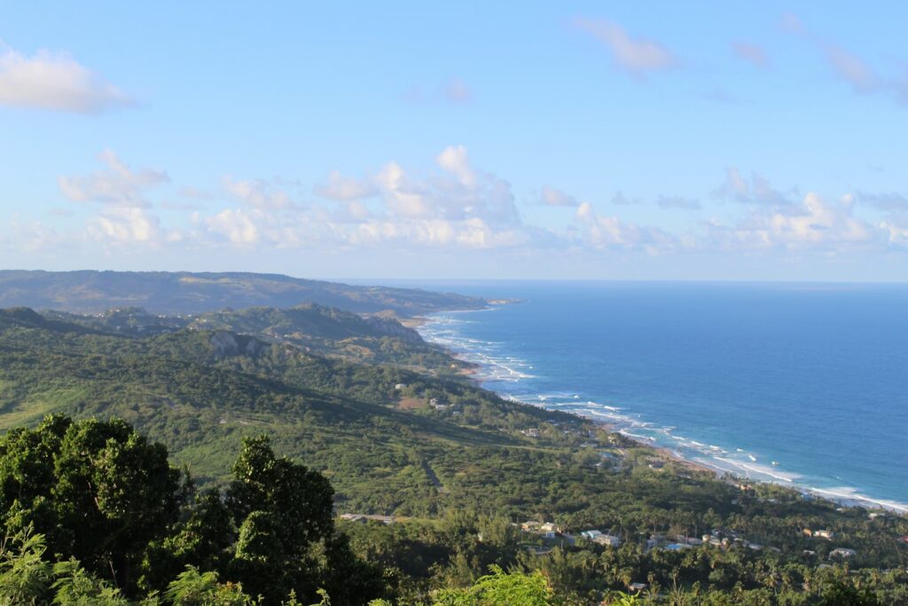 Lush views from Hackleton's Cliff in Barbados, proving you can find affordable caribbean islands