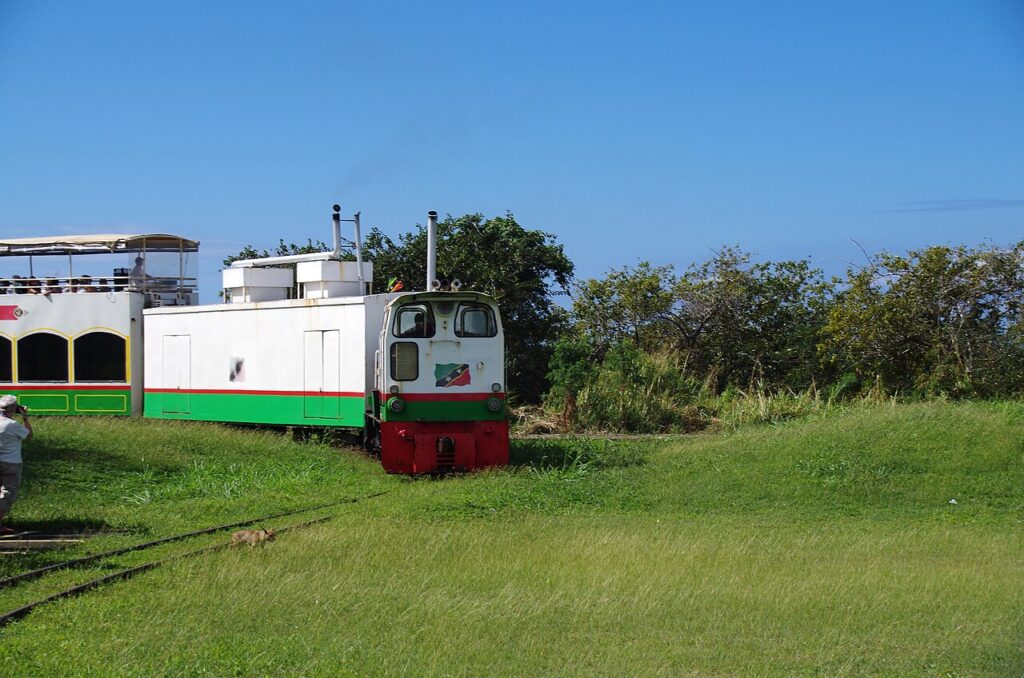 The St. Kitts Scenic Railway train, a fun and unique excursion to enjoy on a memorable caribbean vacation with kids