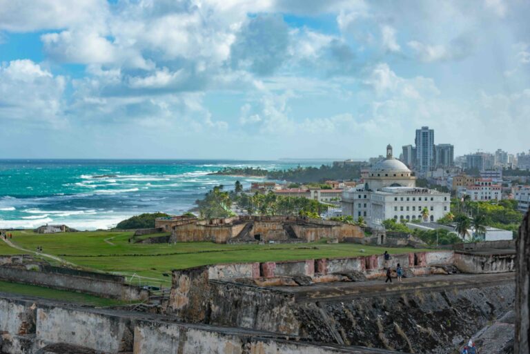 Fort walls overlooking the ocean, a great start for things to do in puerto rico.