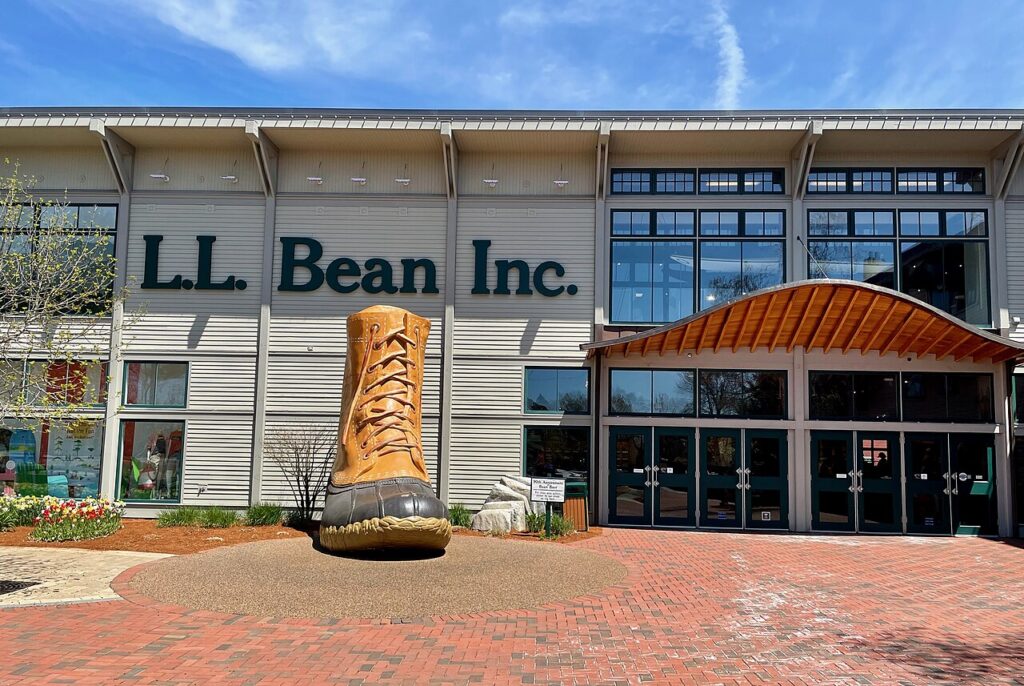 The iconic giant boot outside the L.L. Bean flagship store in Freeport. 