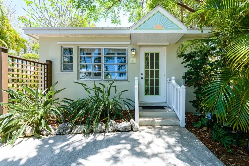 Botanical garden setting at a boutique property among Florida's resorts only for adults.