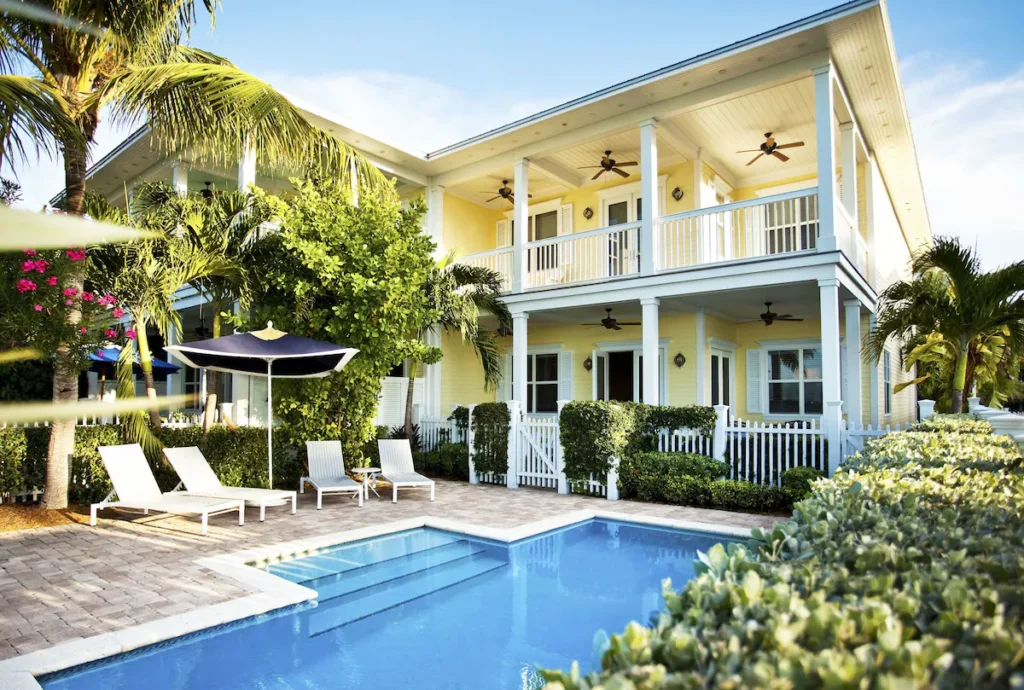 Private island Bahamian-style cottages among secluded only for adult resorts in FL.