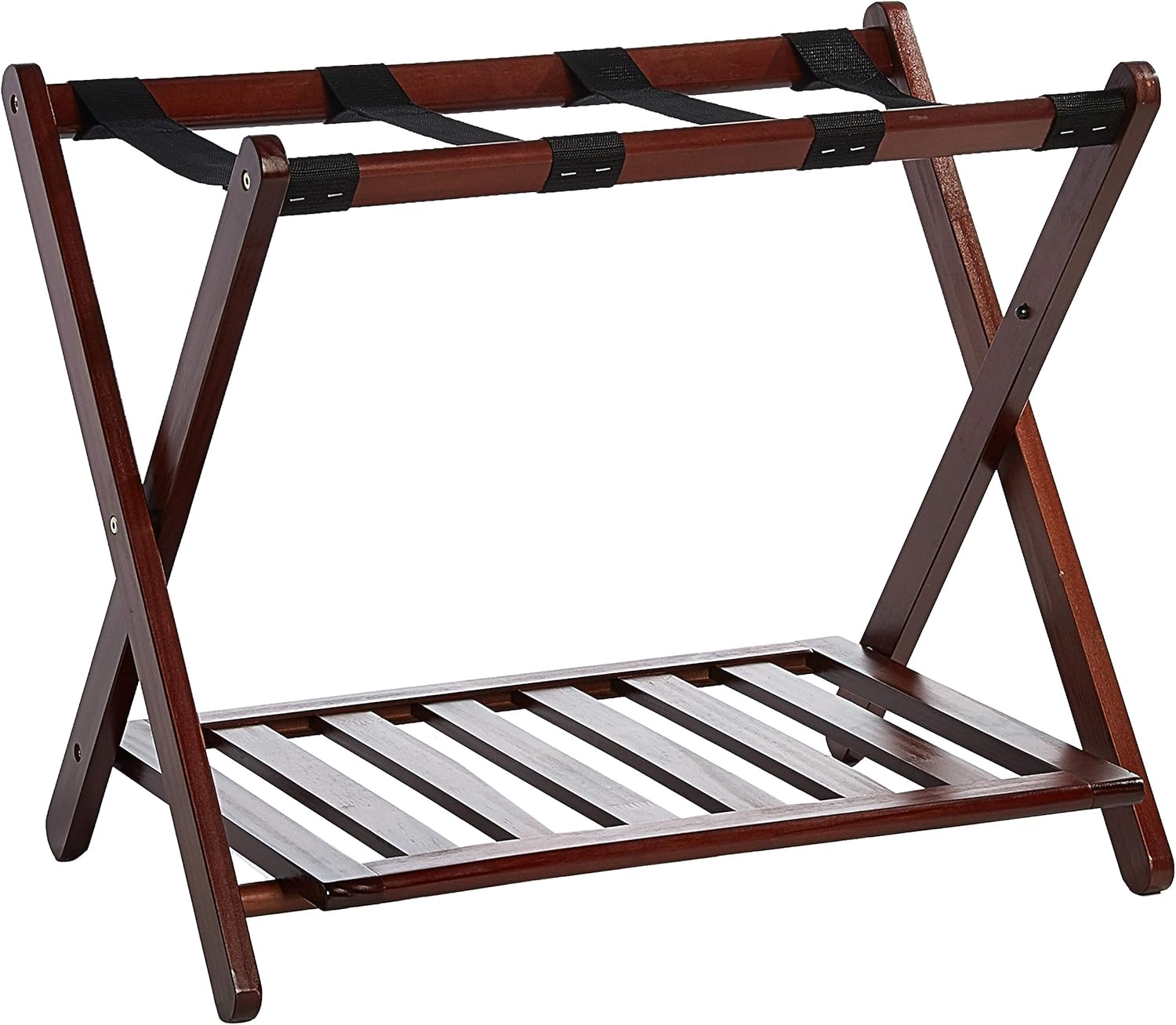 3. Casual Home Wood Luggage Rack