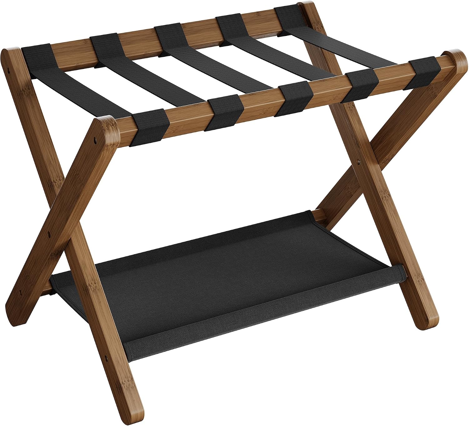 10. Songmics Bamboo Luggage Rack