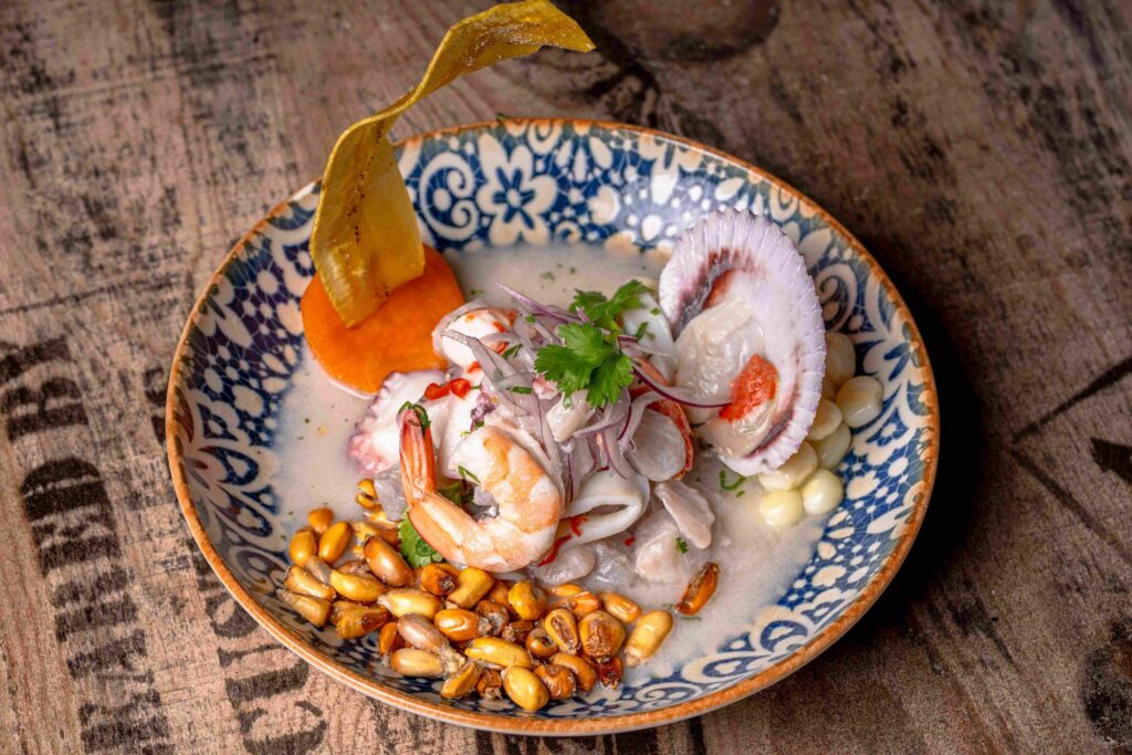 Fresh Peruvian ceviche dishes of Peru served at La Mar as popular things to try.